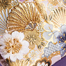 袋帯地 金彩刺繍加工